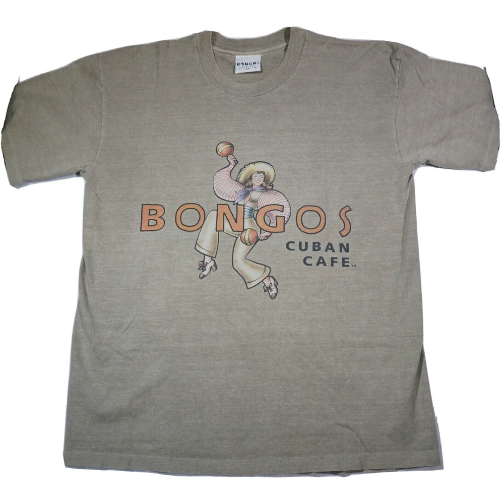 VTG BONGOS CUBAN CAFE Downtown Disney Men Medium Single Stitch T-Shirt